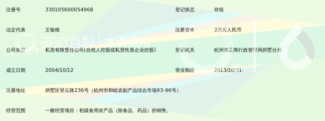 杭州银根农副产品